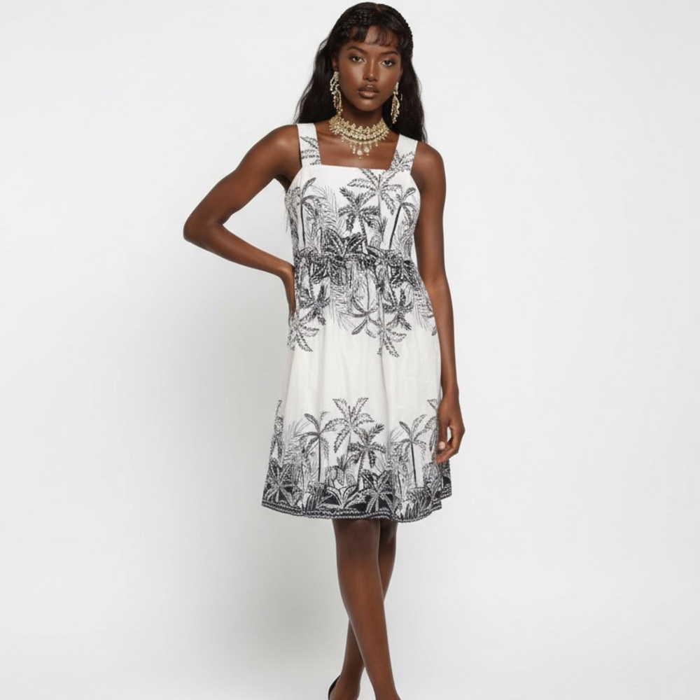 Maggy London Monochrome Strapless Dress